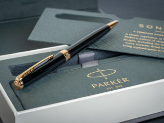 Престижная шариковая ручка parker sonnet core black gt, в varo-print на в. александри, 72! foto 6