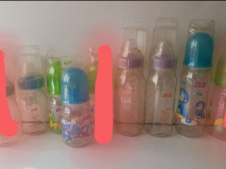 Бутылочки для детского питания, молокоотсос, аспиратор и соска-термометр новые