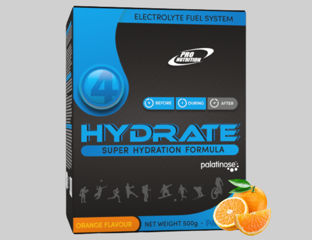 4 Hydrate – formulă cu electroliți, 25 plicuri x 20 g, Portocale