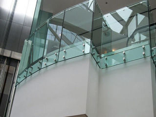 Перила , ограждения  нержавейка+стекло  Balustrade din inox si cu sticla foto 9