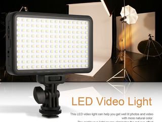 Накамерный LED свет 160, 49 светодиодов, ультра тонкие, ультра лёгкие, 3200k, 6000К foto 1