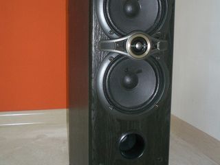 деревянные Hi-Fi  колонки Kenwood с грилями, 2-x полосные, 3-х драйверная акустическая система foto 2