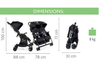 Cărucior gemeni Chicco Ohlala twin Black night foto 7