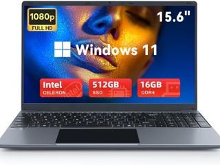 15.6 Inch Laptop, RAM 16GB DDR4 512GB SSD,Windows 11 Ultra Slim NOU IN CUTIE
