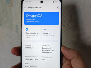 OnePlus Nord CE 3 Lite 5G 128/8+8 GB. Nou! foto 2