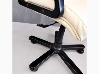 Офисное кресло из натуральной кожи Texas Vanilla foto 3