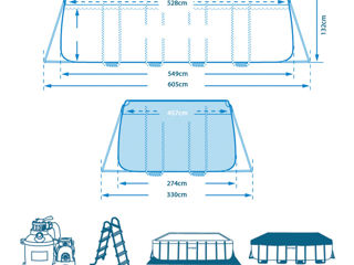 Каркасный бассейн Intex 26356 (549 х 274 x 132 см.) + полный комплект foto 4