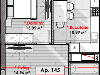 Apartament cu 1 cameră, 46 m², Râșcani, Chișinău foto 2