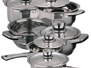 Set vase de gatit din inox foto 3