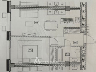 Apartament cu 1 cameră, 45 m², Râșcani, Chișinău foto 3