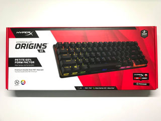 HyperX Alloy Origins 65 TLK Черный (б/у, как новая) + кейкапы HyperX PBT Full Key Set White foto 4