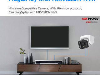 Dual lens Panoramic 180 Hikvision Compatible 4MP DUAL Light security ip camera foto 4