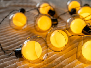 Luminițe decorative pentru interior din PVC,10 sfere LED, 1m foto 3
