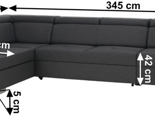 Canapea de colț moale cu design modern 118x184 foto 4