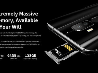 Homtom S8 новый ! 5.7 дюймов HD+, 4GB/64GB, 16+5MP Dual Camera, Android 7.0, 3400mAh + Подарки ! foto 7