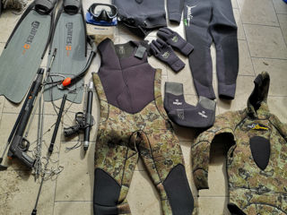 костюм ласты гарпун для дайвинга и подводной охоты новый Marlyn размер  L- M    30e
