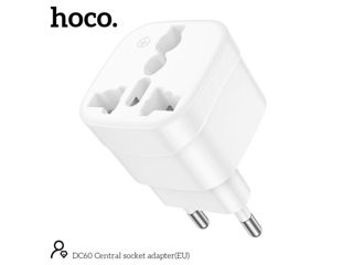 Adaptor priză centrală HOCO DC60 (UE) foto 3