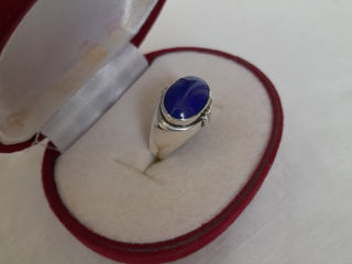 Серебряное кольцо с лазуритом foto 4