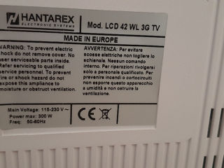 Продам белый телевизор Нantarex  Lcd 42WL 3G TV за 2тыс.лей foto 5