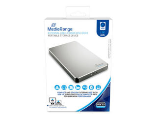 MediaRange External USB 3.0 Hard Disk Drive, HDD, 1TB, silver foto 1