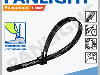 Colier cablu cu lacat dublu, coliere din plastic speciale, Panlight, coliere, colier pentru cablu foto 4