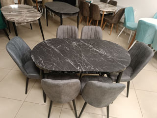 Vând Set de sufragerie MDF masa ovala + 6 scaune - preț accesibil, livrare, credit !!! foto 8