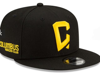 Men's Columbus Crew New Era Black Icon 9FIFTY Snapback Adjustable Hat foto 3