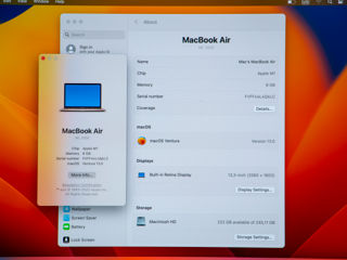 MacBook Air Retina 2020/ Apple M1/ 8Gb Ram/ 256Gb SSD/13.3" Retina/ 351Cycles!! foto 15