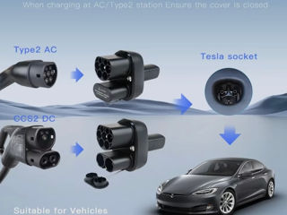 Tesla 2в1 зарядное устройство NACS CCS Combe2 foto 3