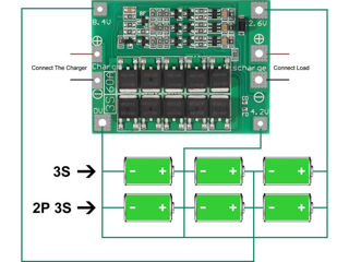 BMS Li-ion board 3S 11.1V 20A 40A 60A, 4S 14.8V 20A 40A . foto 8