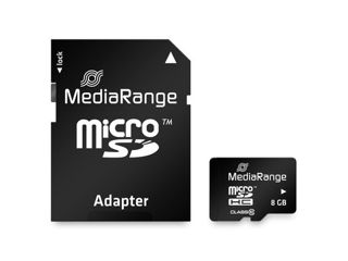 MediaRange microSDHC memory card, Class 10, with SD adapter, 8GB foto 3