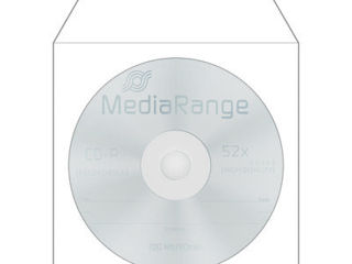 MediaRange Paper sleeves for 1 disc, with flap and window, white, Pack 50 foto 3