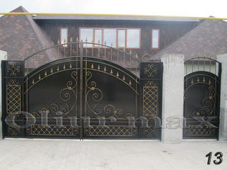 Copertine, porți, balustrade, garduri,  gratii , uși metalice și alte confecții din fier forjat. foto 10