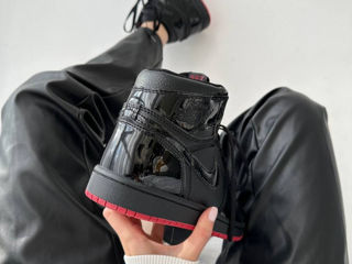 Nike Air Jordan 1 Retro High Patent Black/Red Unis3x foto 6