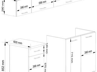 Bucătărie modulară Akord Oliwia 1.8m - Livrare în toată Moldova! Credit 0% foto 5