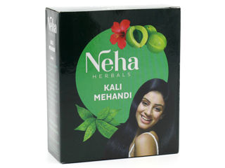 Хна для волос Kali Mehandi, чёрная, бренд Neha Herbals, упаковка 5 пакетиков по 10 г