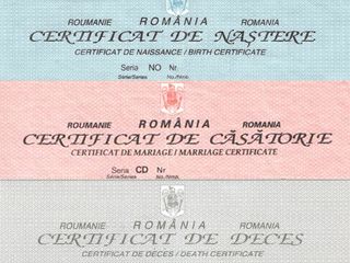 Transcrierea certificat de naștere, căsătorie 70 euro rapid si sigur !!!