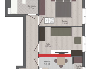 Apartament cu 3 camere, 73 m², Centru, Comrat foto 5