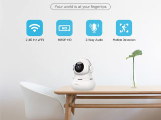 Cameră Wifi de securitate pentru interior de 360 de grade foto 2