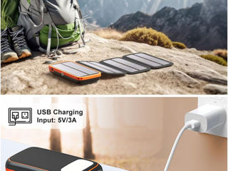 Power Bank Solar Charger 27000mAh с четырьмя солнечными панелями foto 2