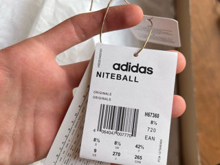 Продам оригинальные кроссовки Adidas niteball black/white