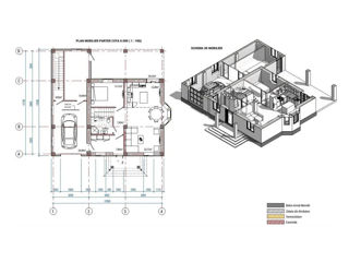 Casă de locuit individuală cu 2 niveluri / P+M / stil modern / 230m2 / proiecte / construcții / 3D foto 6