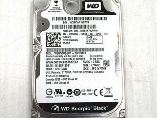 HDD 2.5" SATA 7200rpm 320GB WD Scorpio Black = 130 lei
