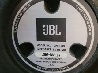 Динамики JBL 16ohms 600w u.s.a