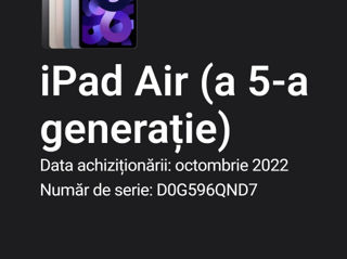 Vând sau schimb Ipad Air a 5-a generație 2022 foto 2