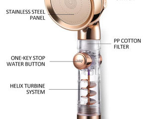 Насадка для душа. Со специальном турбонаддувом до 40% экономия воды! Уникальный-Люкс-дизайн! foto 3