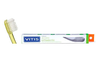 Periuță de dinți Vitis Ortodontic Acces, pentru bracketi, producător DentAid, Spania