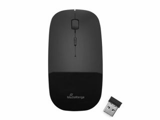 MediaRange Wireless 3-button optical mouse, silent-click, glossy-black