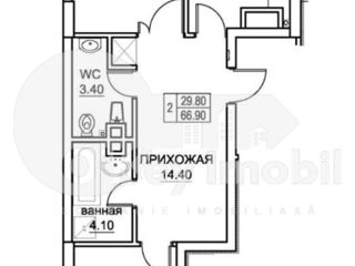 Apartament cu 2 camere, 69 m², Buiucani, Chișinău foto 2