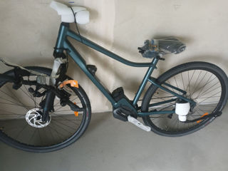 Bicicleta electrica hibrid riverside 540e - albastru/negru
